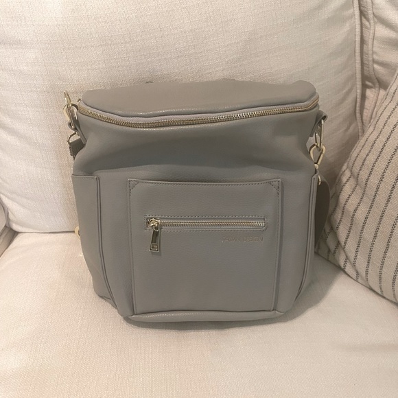 Gray Fawn Mini diaper bag